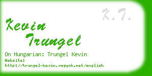 kevin trungel business card
